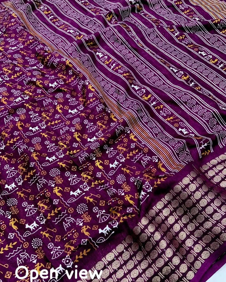 Dola Silk Kalamkari Saree 4