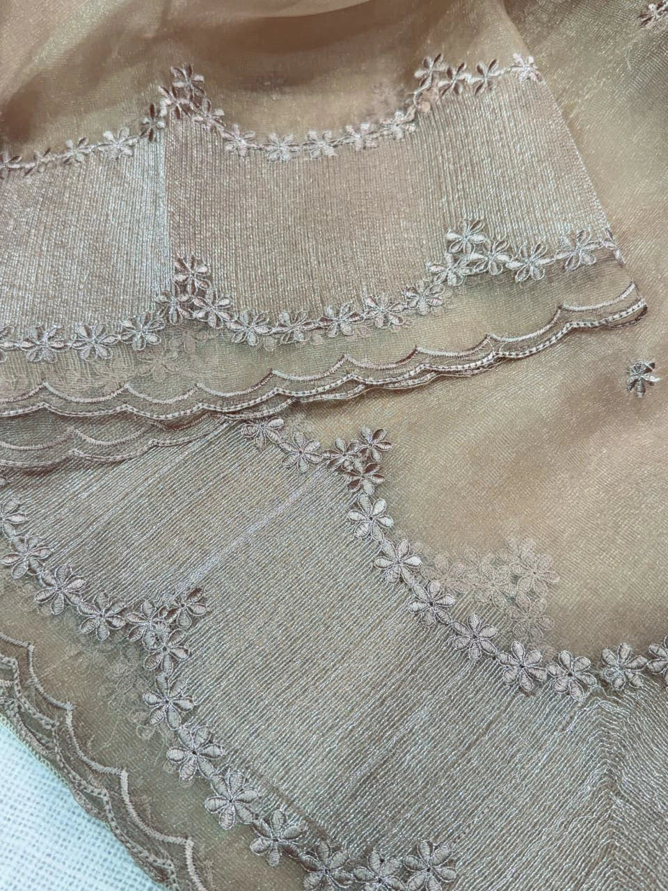 Violin Silk Embroidered Saree 9