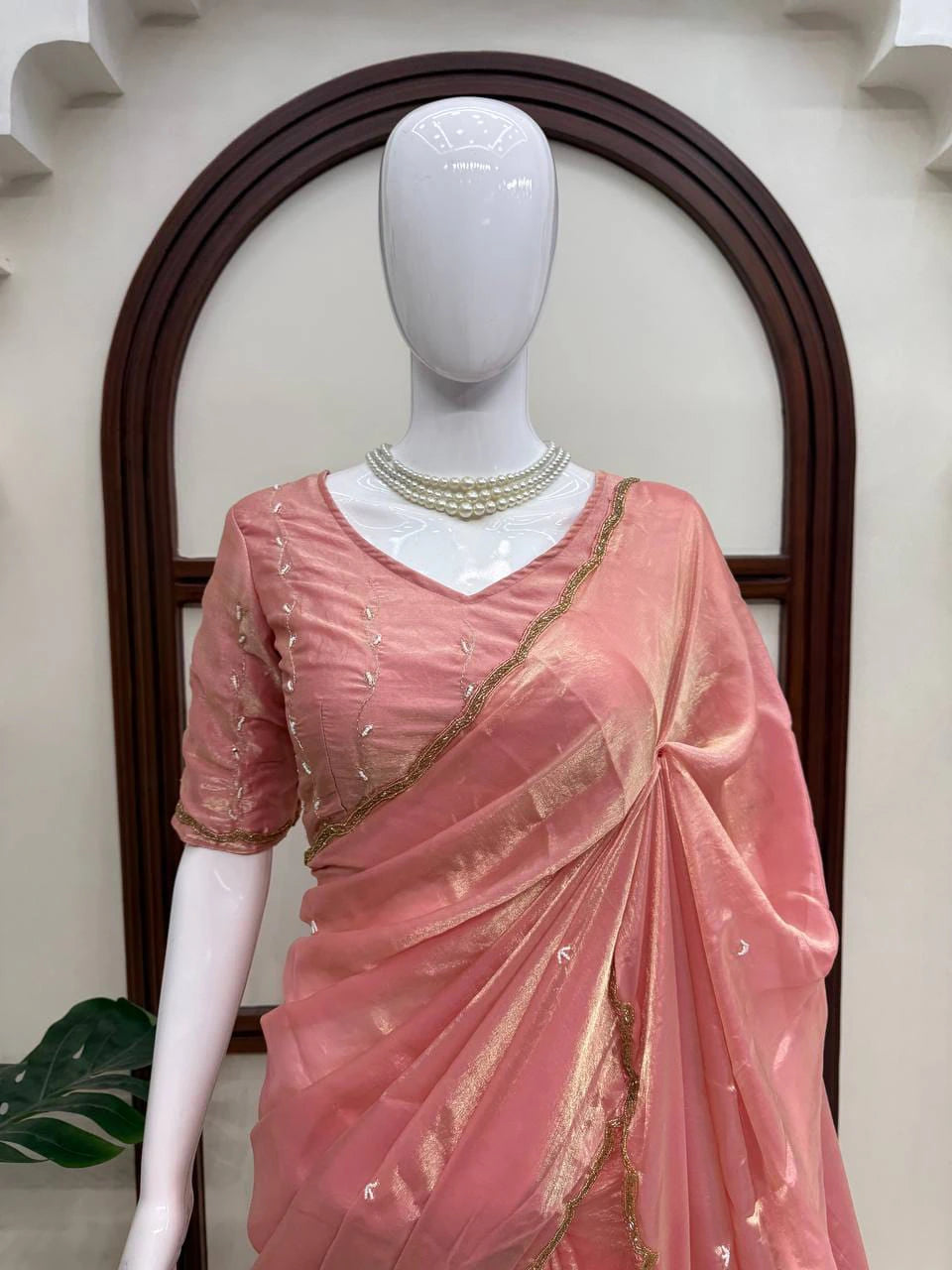 Designer Saree with Hand Work 7