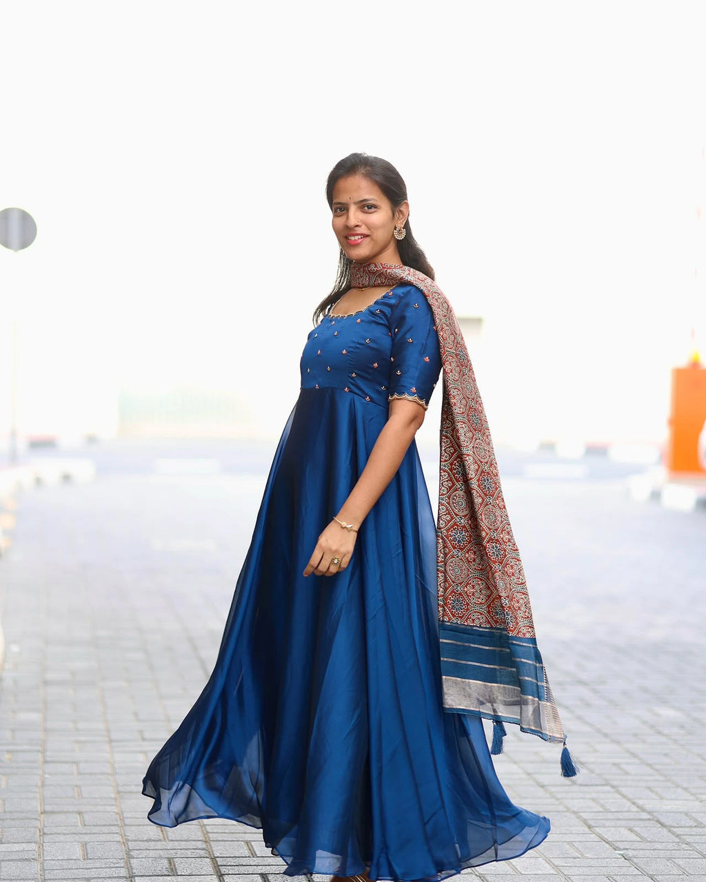 Rangoli Silk Gown 3