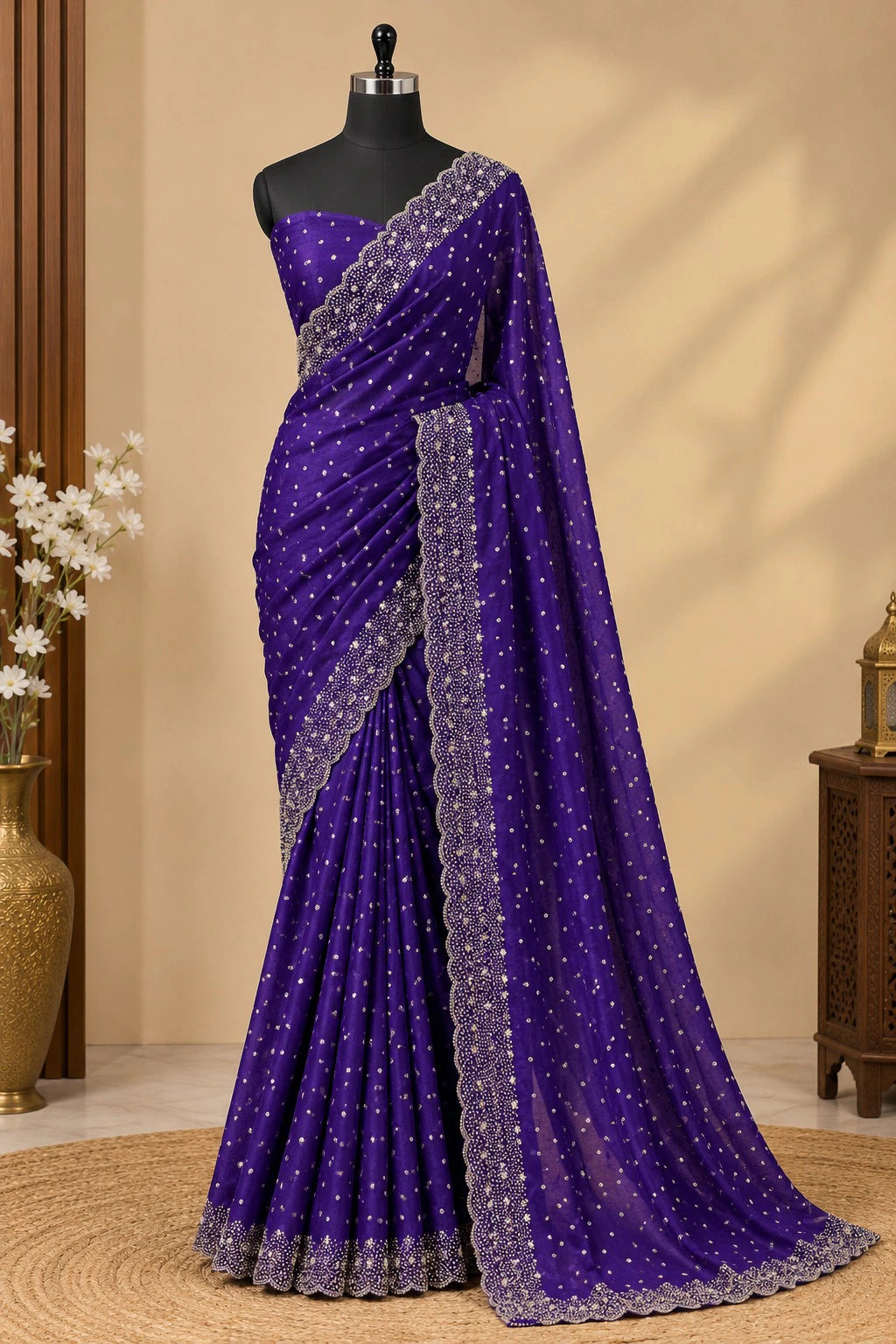 ❤️❤️Most Ever Gorgeous Space Silk Saree With Attractive Blouse Piece😍😍 4