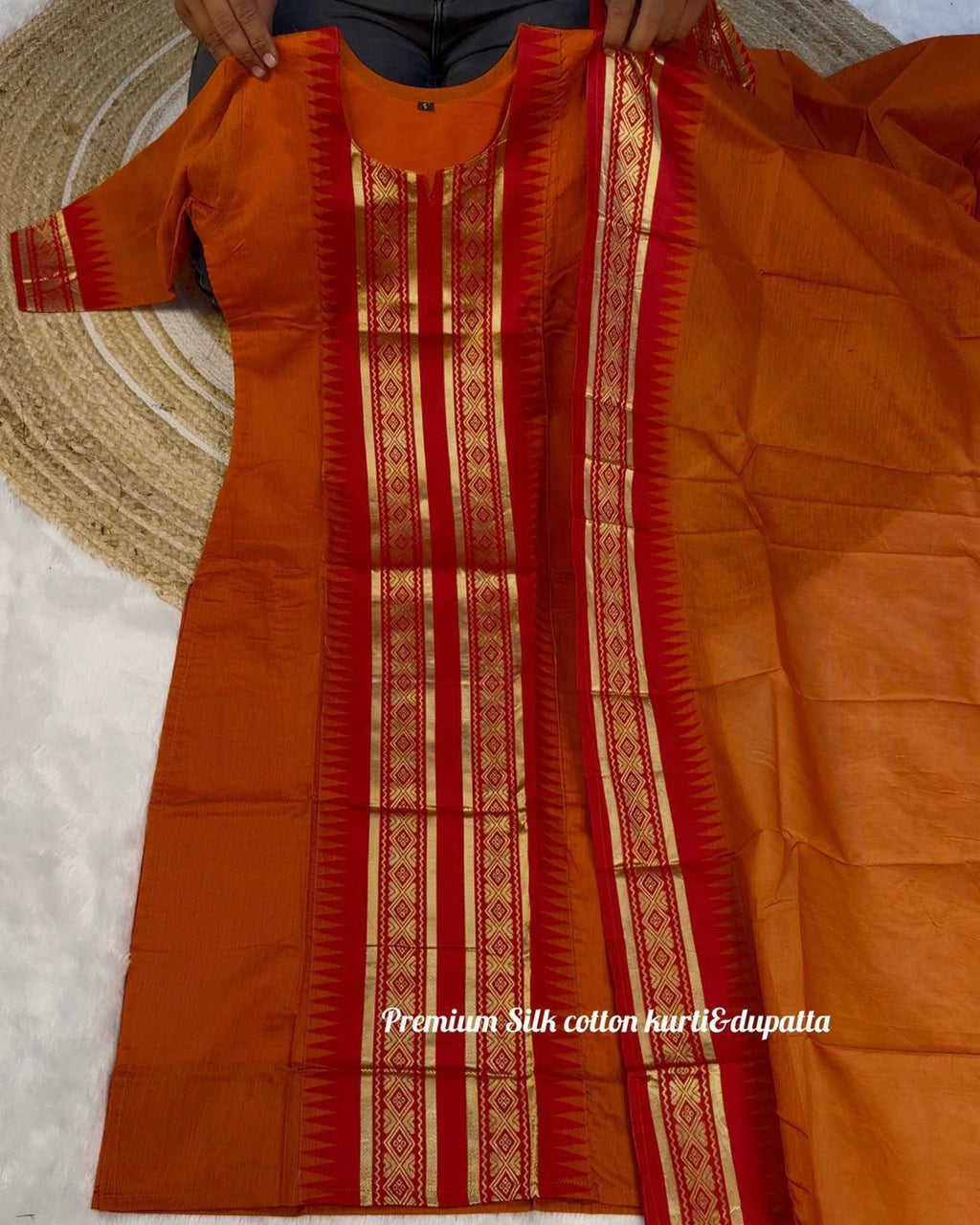 Silk Cotton Kurti Set 6