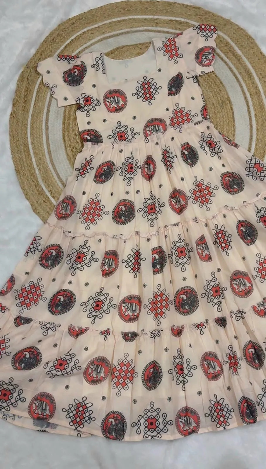 👸🌸Most Trending Kalamkari Kolam Design Mull chanderi Maxi Gown🌸👸 2