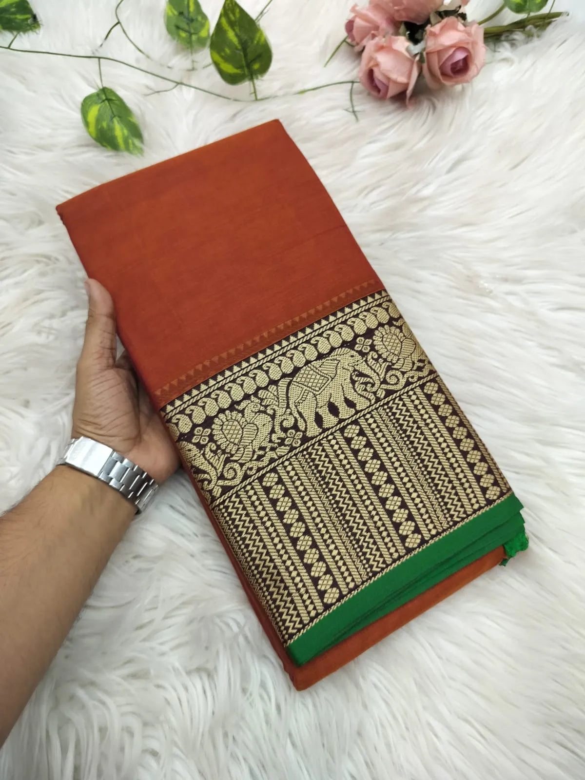 Pure Narayanpet Cotton Saree with Blouse 4