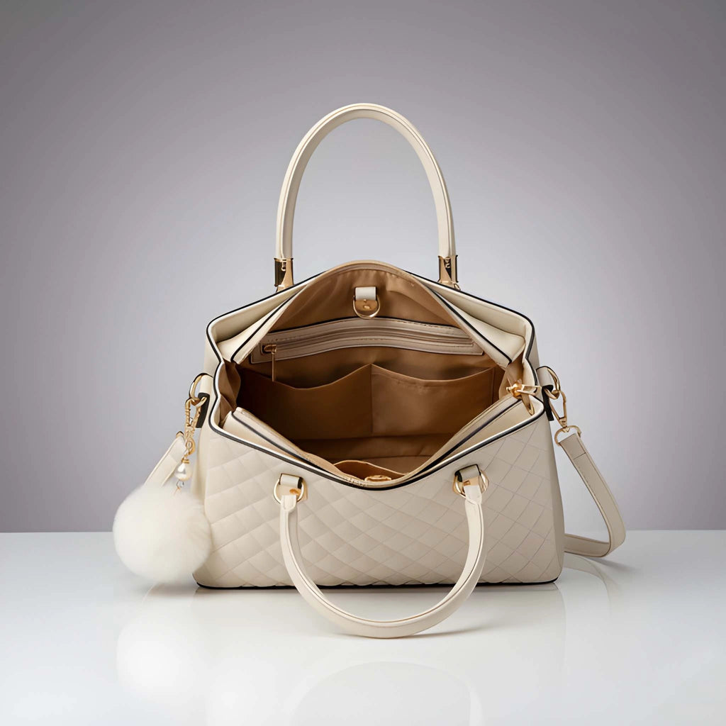 Stylish Ladies PU Leather Shoulder Handbag Premium Fashion Tote Bag with Spacious Multi-Compartment 9