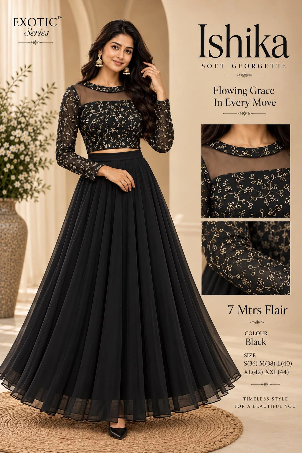 Georgette Embroidered Lehenga Set 4