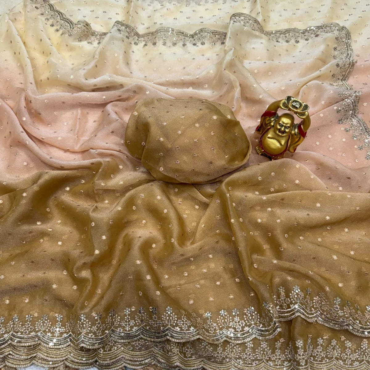 Moss Butti Sequinned Saree 3