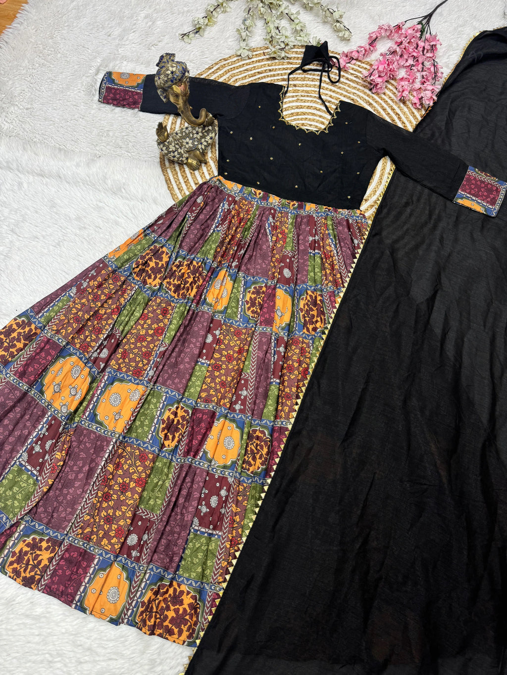 Vichitra Silk Gown 10