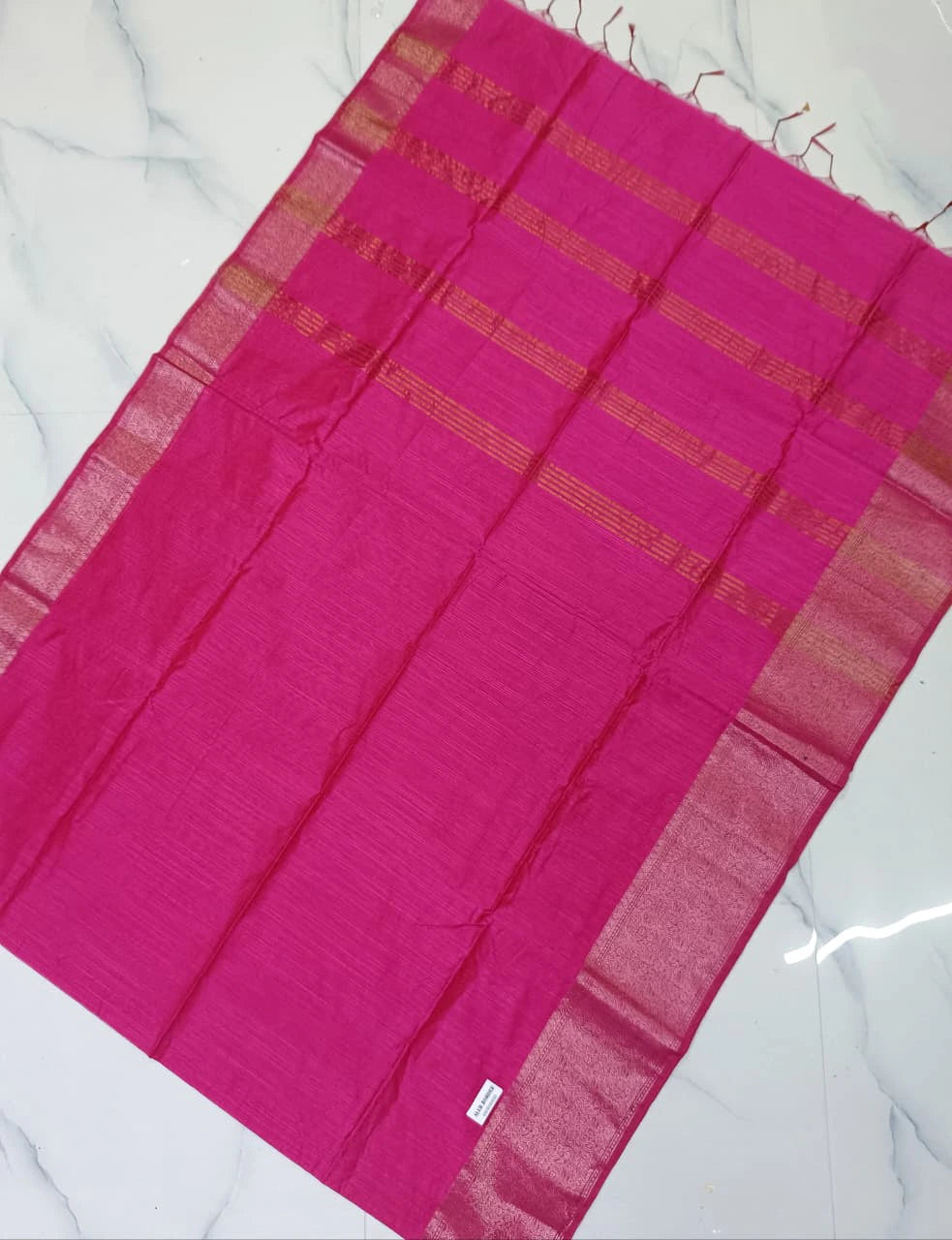 Slub Border Saree with Blouse 4