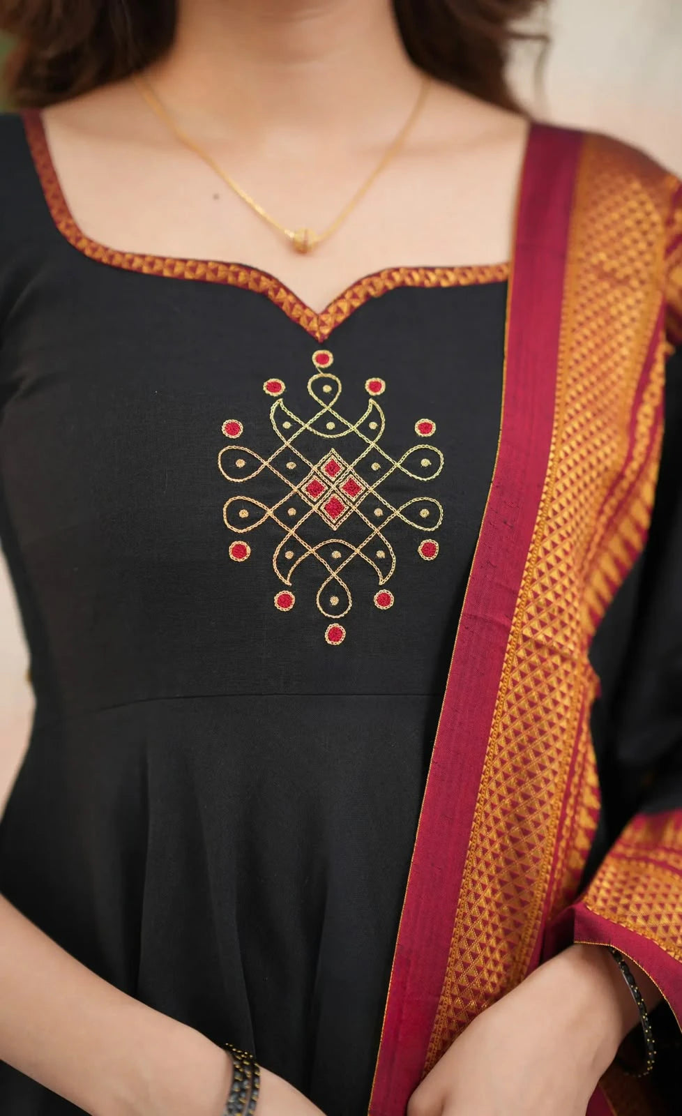 Span Cotton Anarkali Kurta Set 5