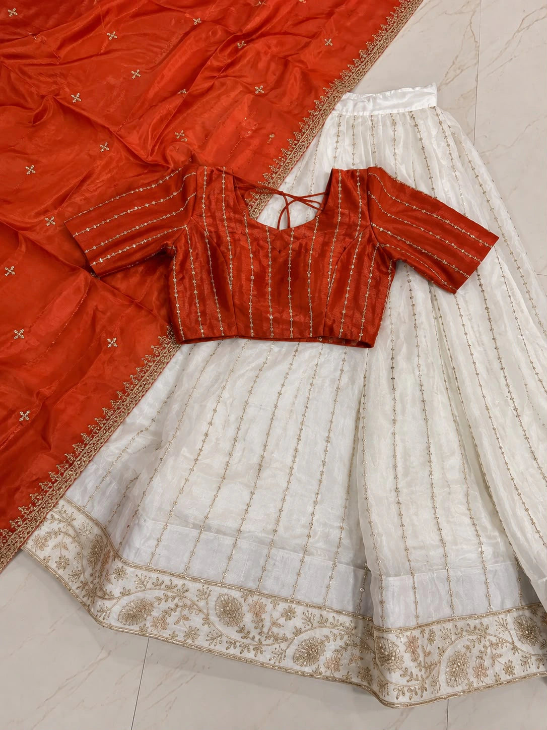 Silk Crop Top and Skirt Set 8
