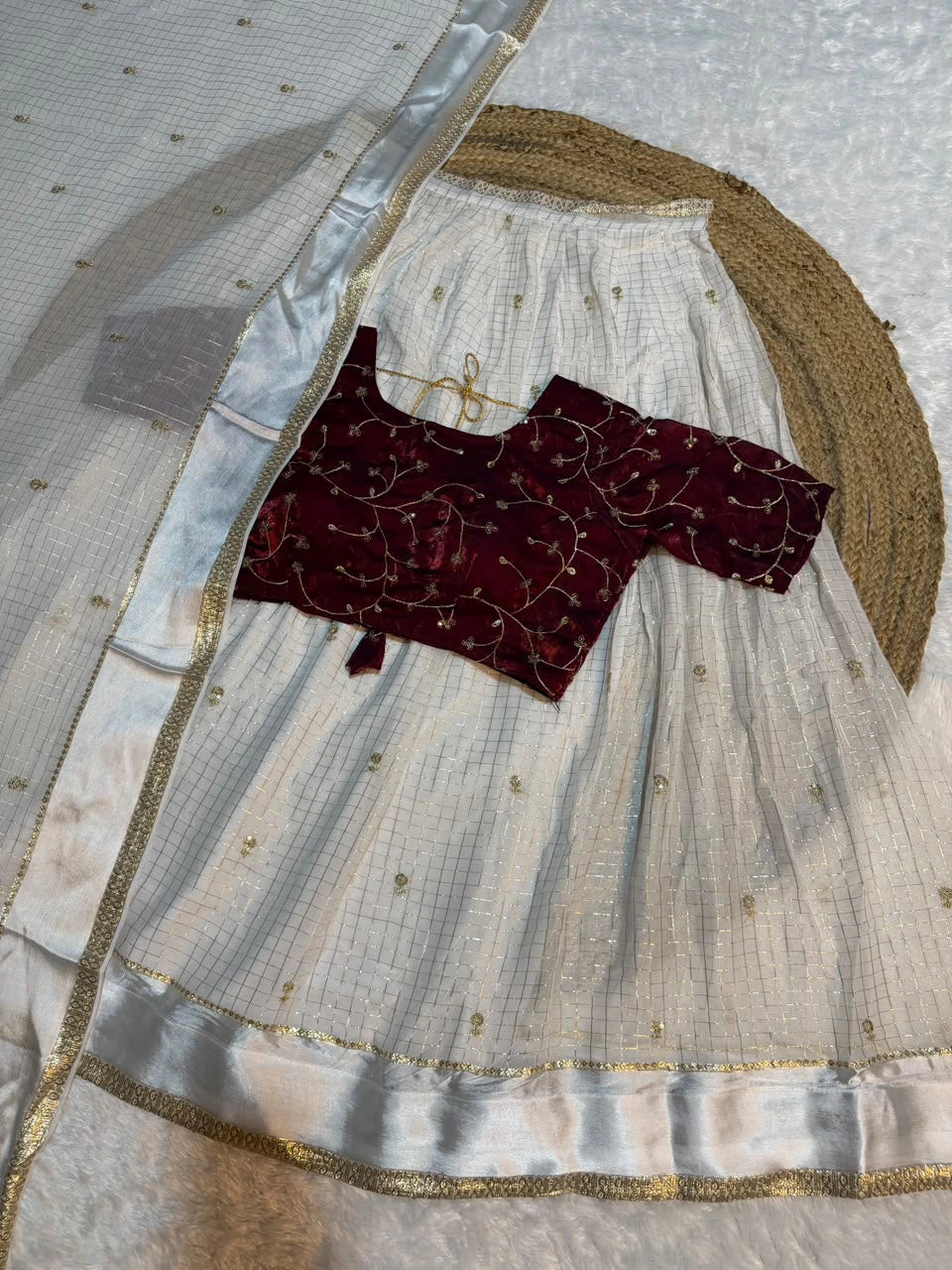 Viscose Georgette Lehenga Set 3