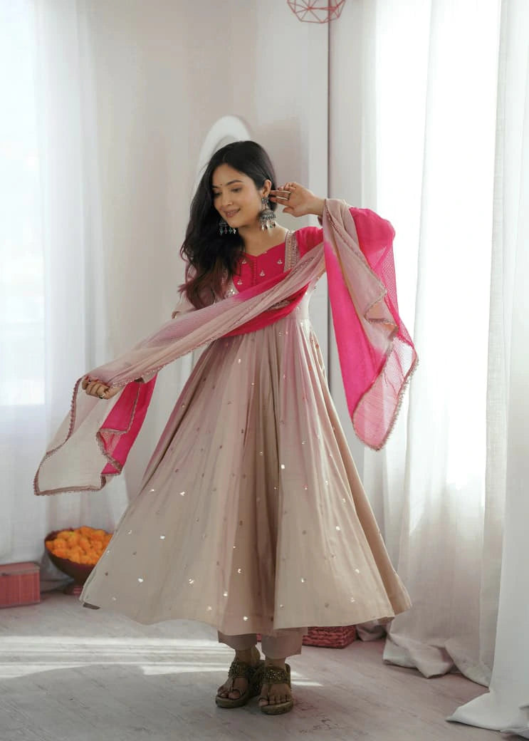 Roman Silk Anarkali Set 10