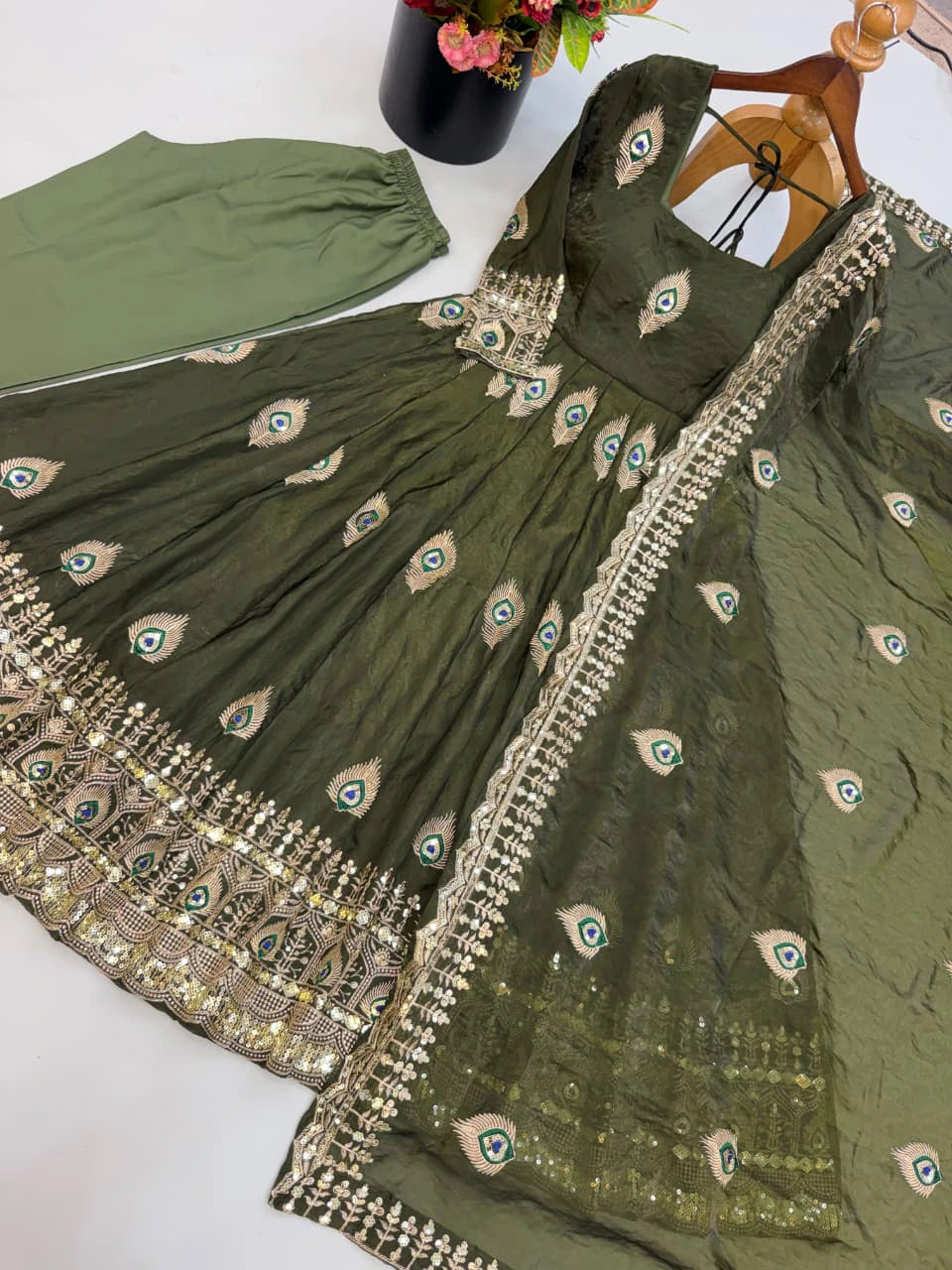 Fendy Silk Embroidered Gown 7