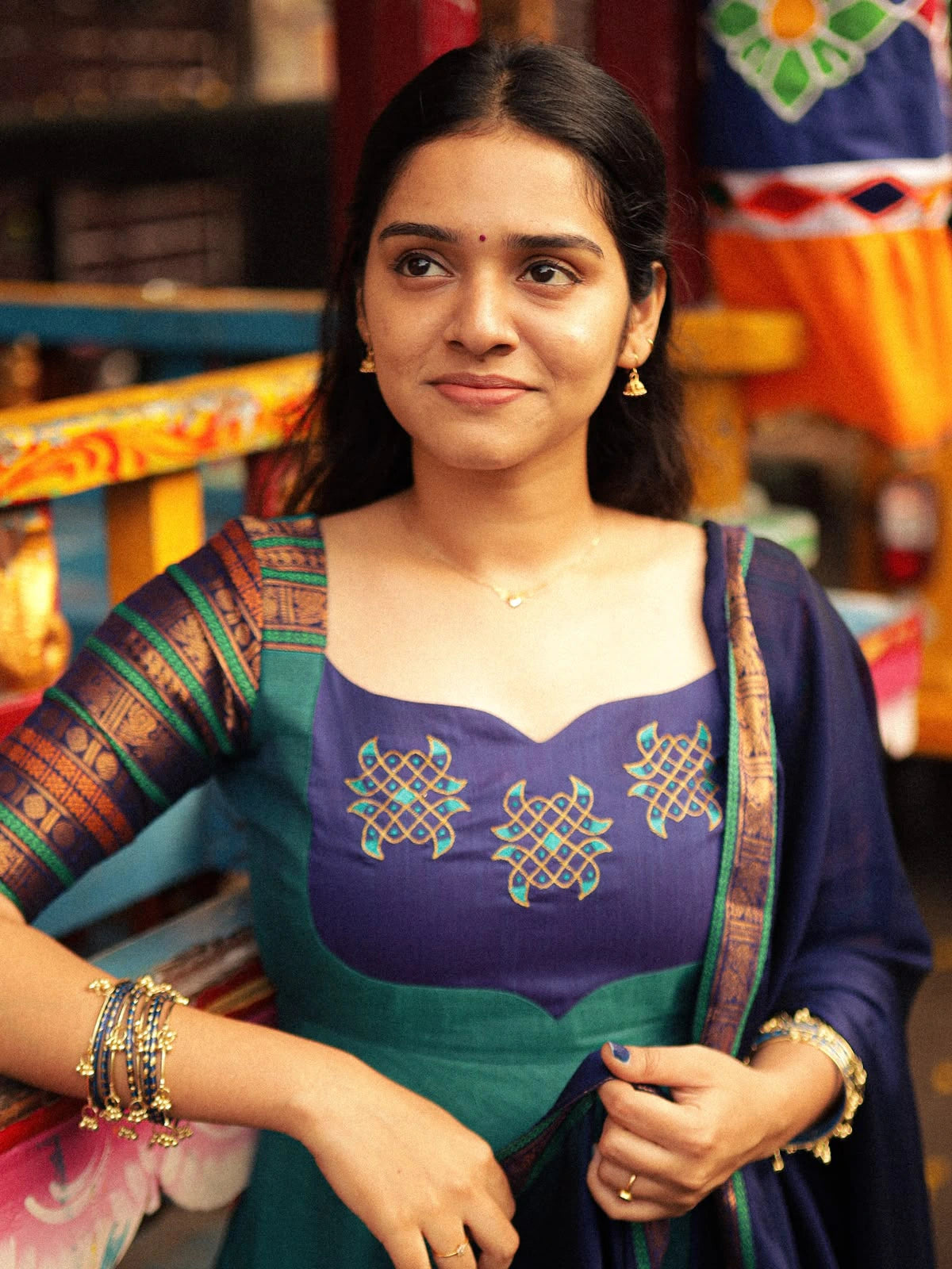 Vichitra Blooming Gown for Women 4