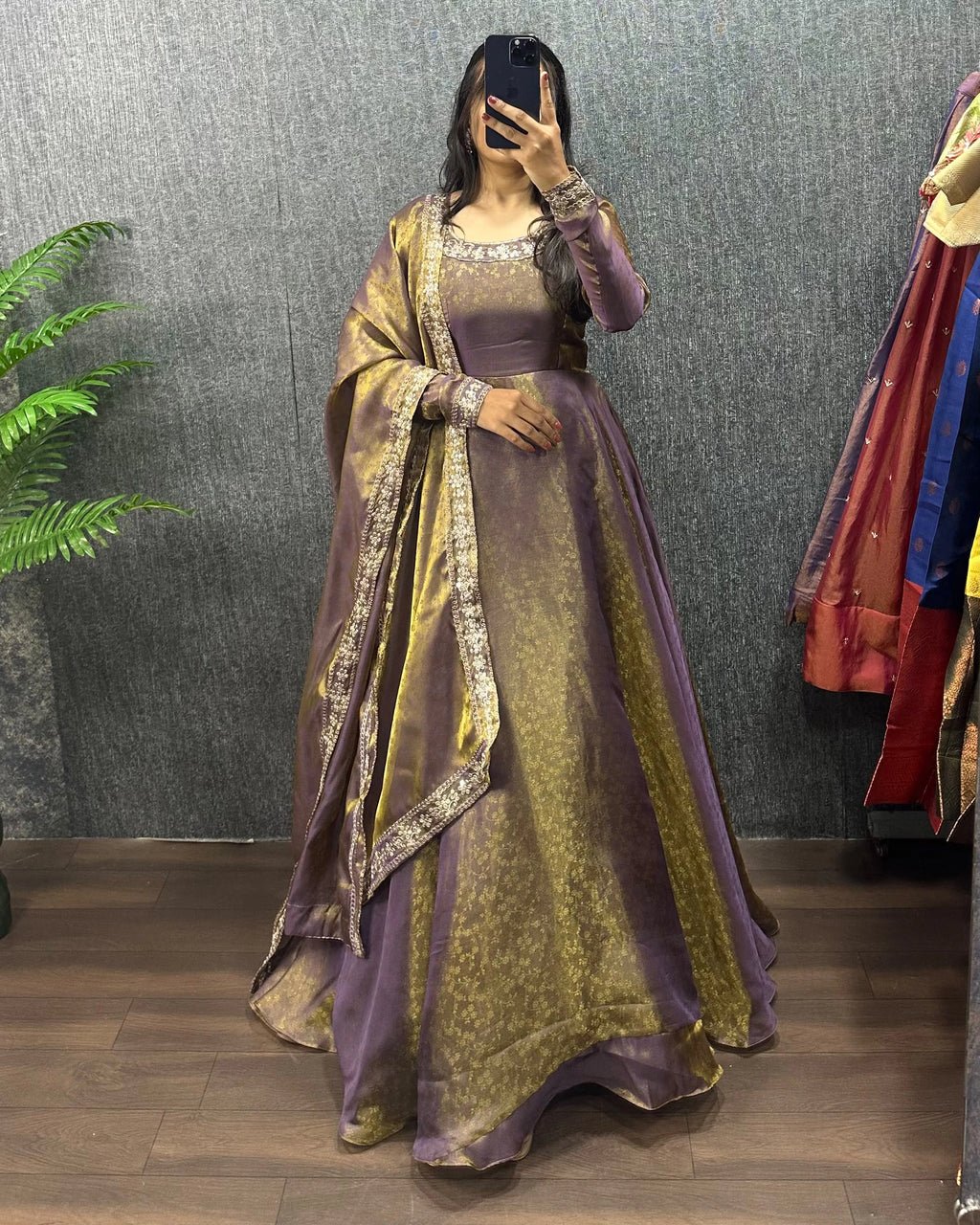 Silk Jacquard Gown 8