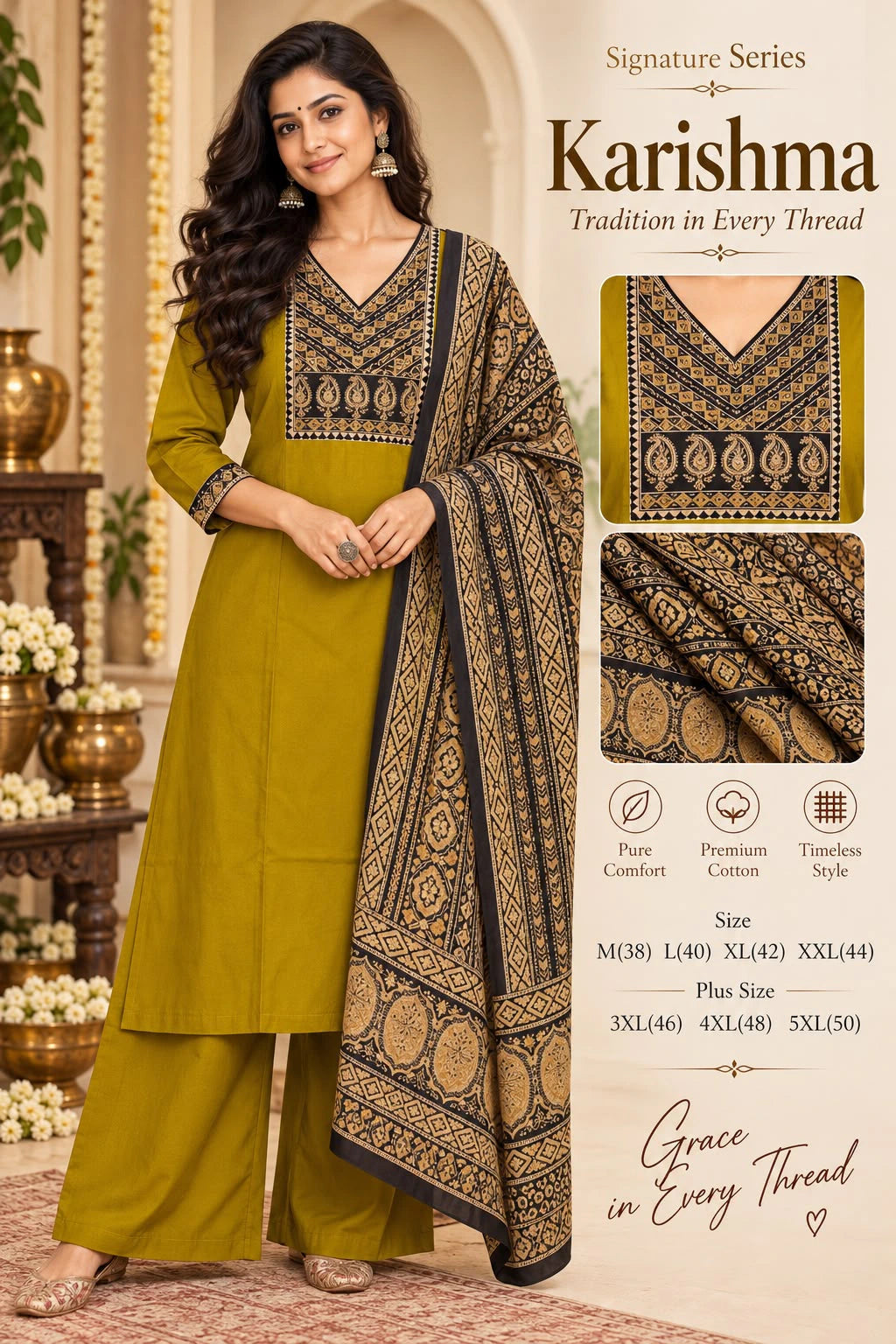 Cotton Ajrakh Print Kurta Set 10