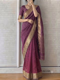 Tissue Silk Saree with Ghungroo Work 2