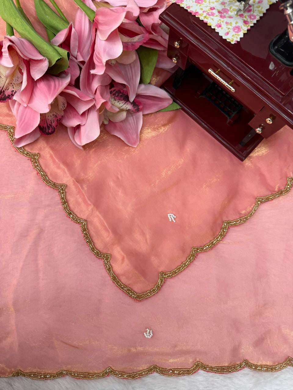 Designer Saree with Hand Work 5