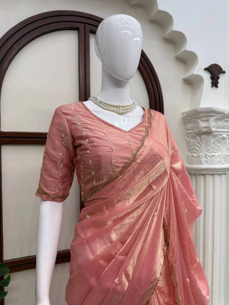 Designer Saree with Hand Work 4