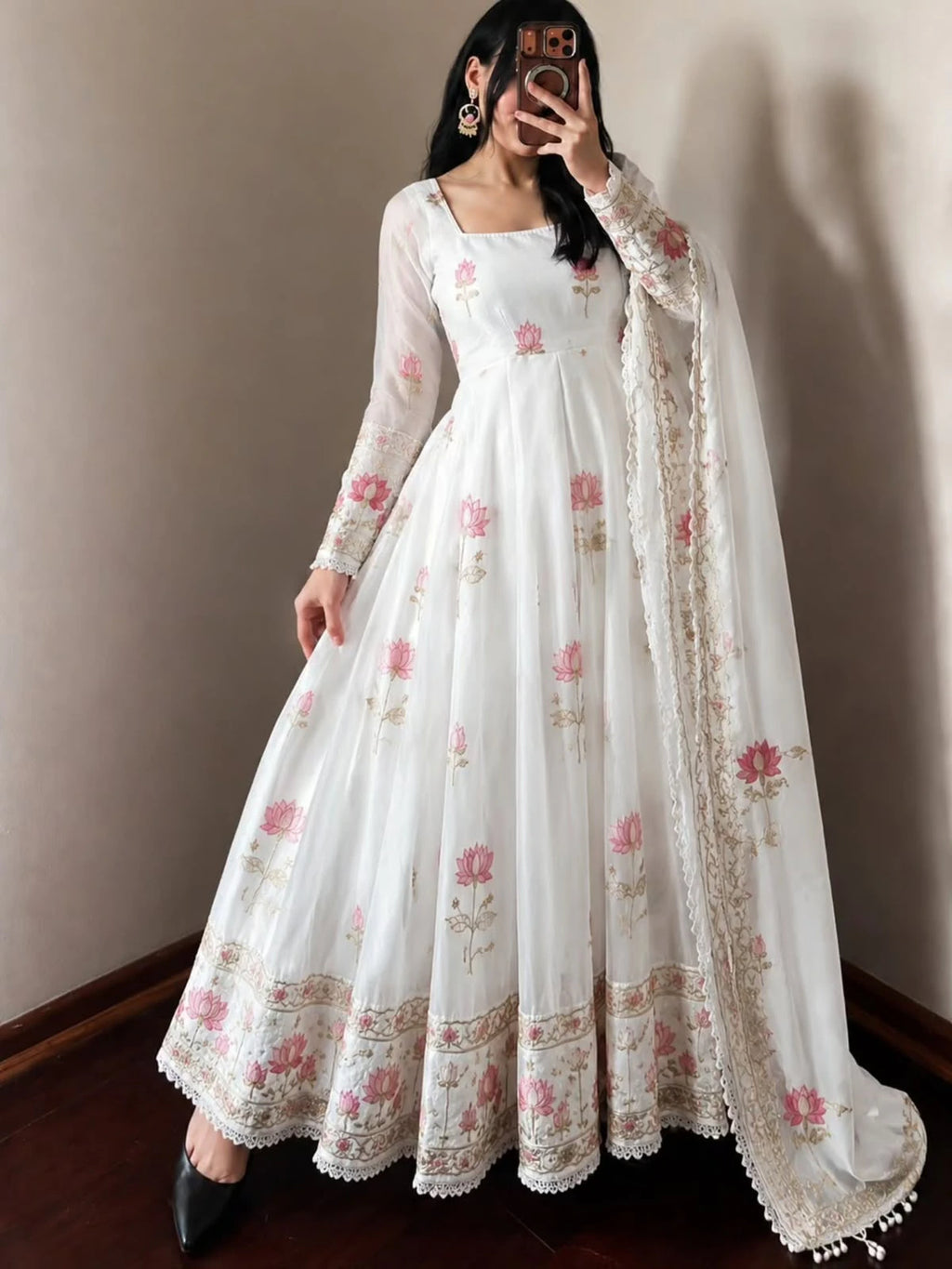 Fendy Silk Anarkali Gown Set 6