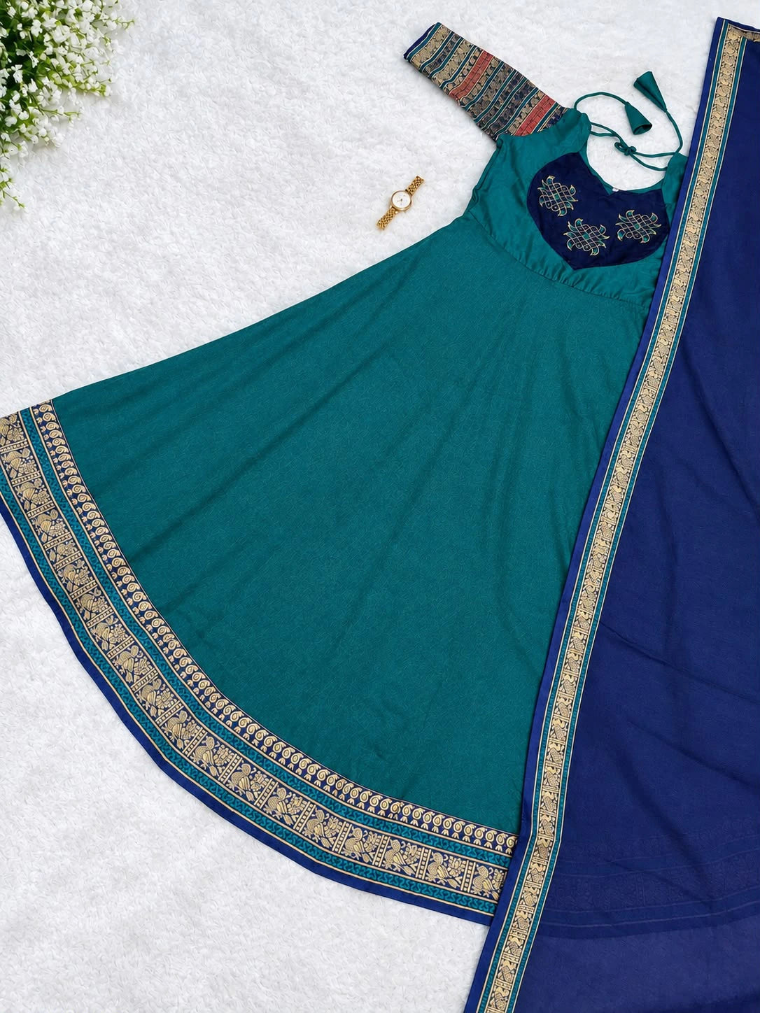 Vichitra Blooming Gown for Women 5