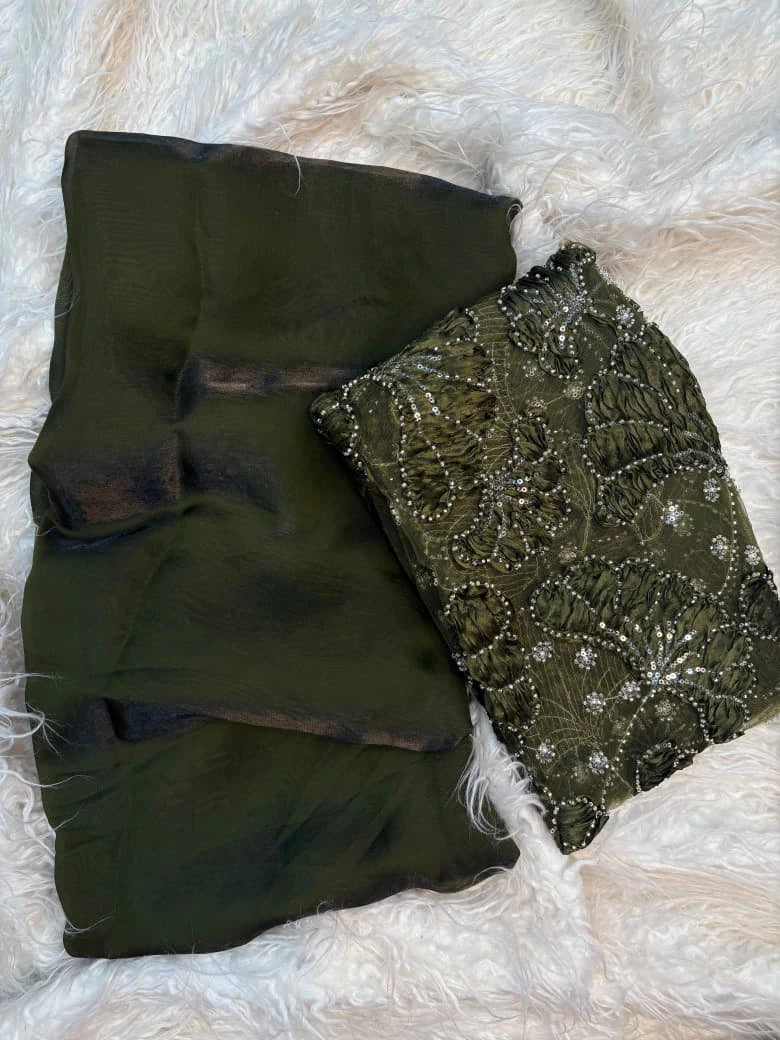 Designer Partywear Saree with Blouse 6