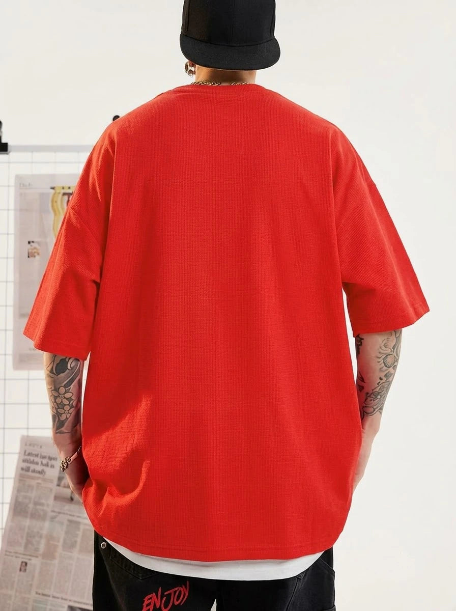 Men's Oversized Number 32 Los Angeles Printed Cotton Drop Shoulder T-Shirt 2