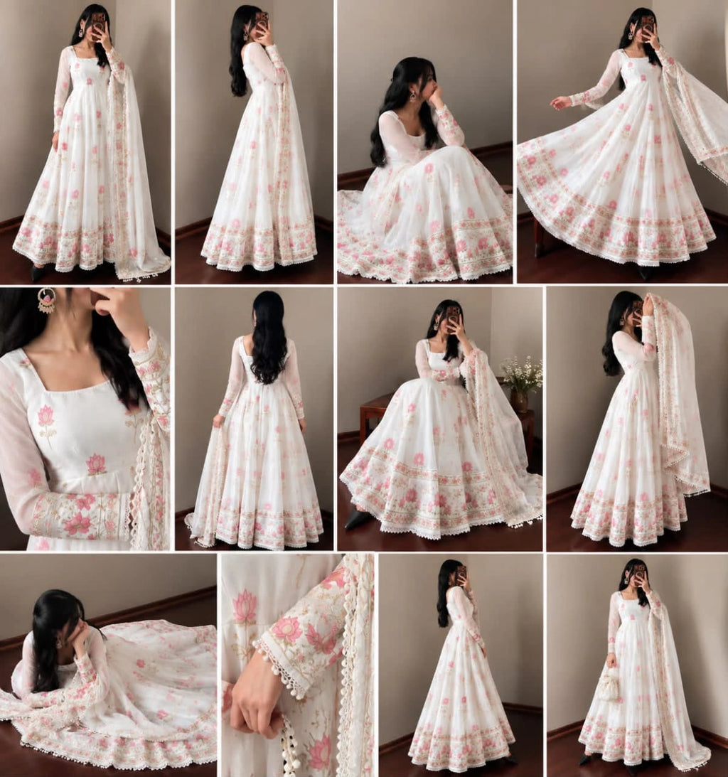 Fendy Silk Anarkali Gown Set 9