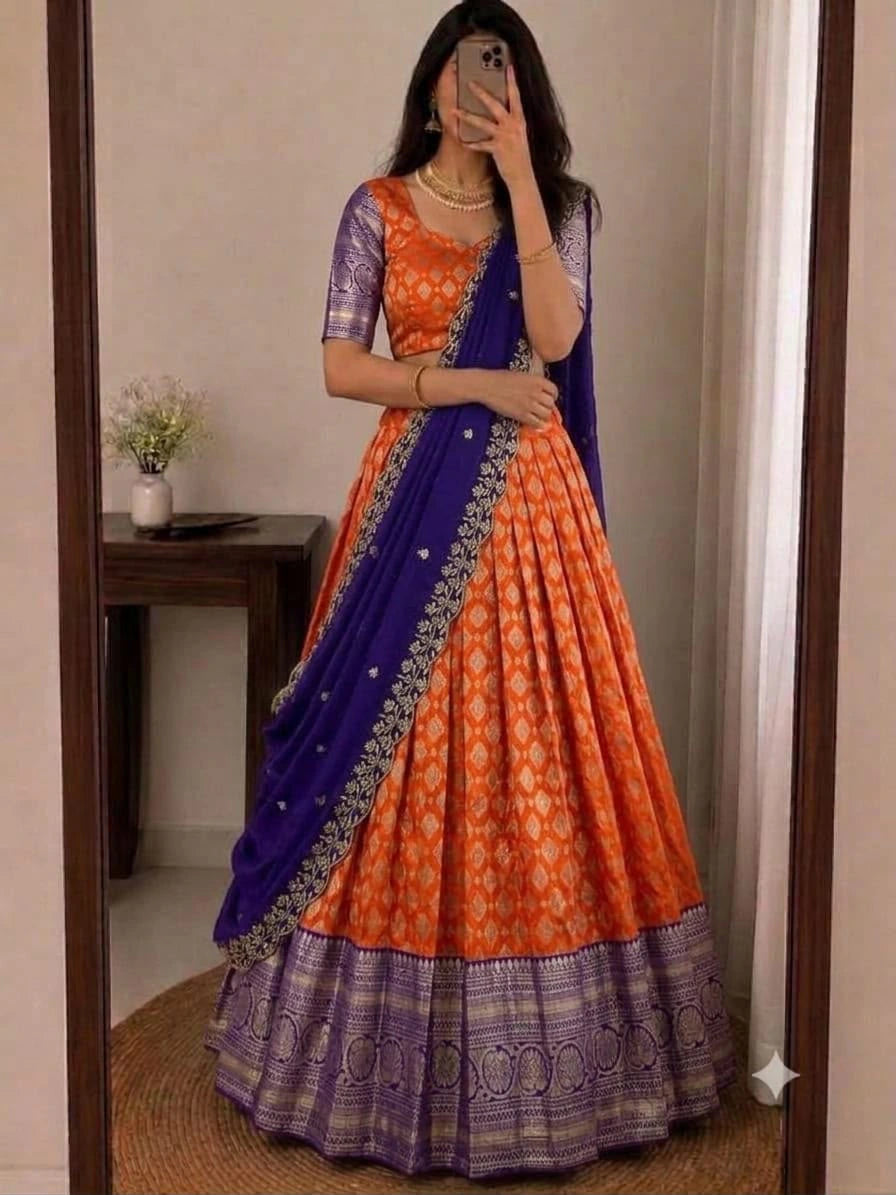 Kanjivaram Silk Lehenga Set 1