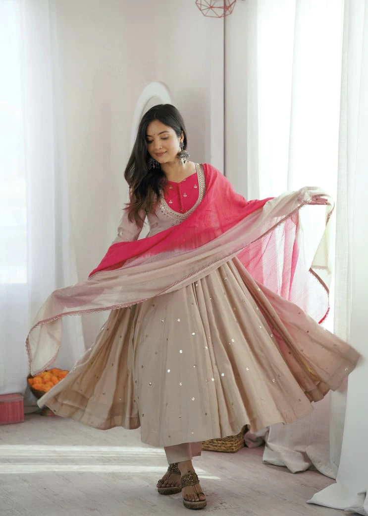 Roman Silk Anarkali Set 8