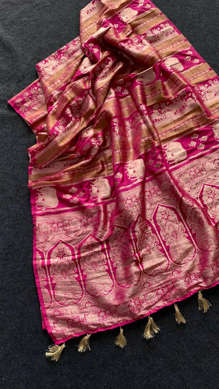 Khadi Crepe Paithani Saree 2