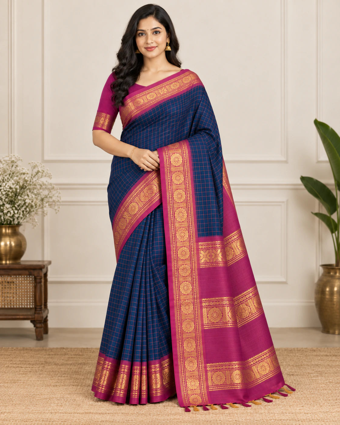 GANGA JAMUNA COTTON WITH BLOUSE 8