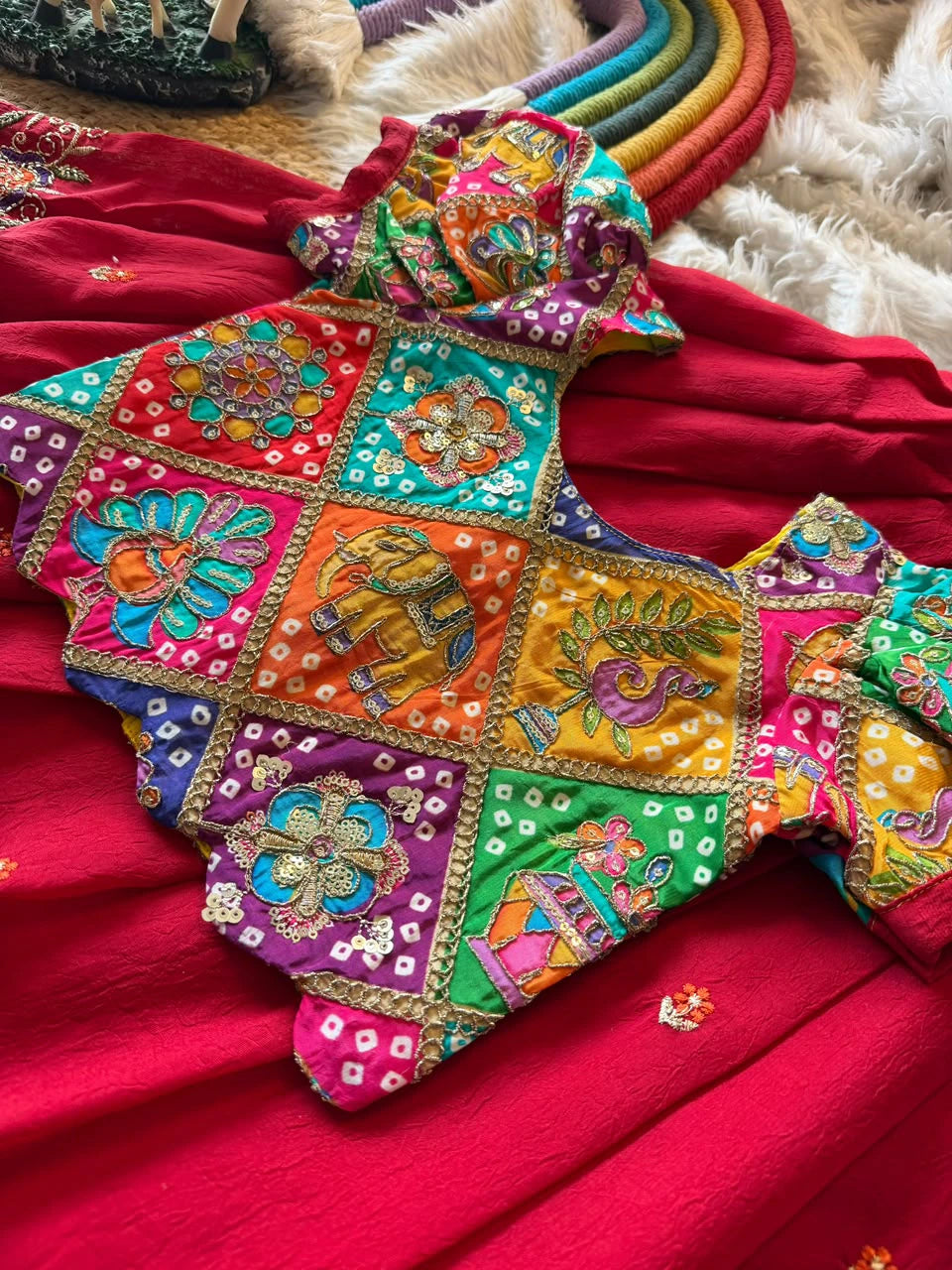 Rangoli Crush Lehenga for Girls 4