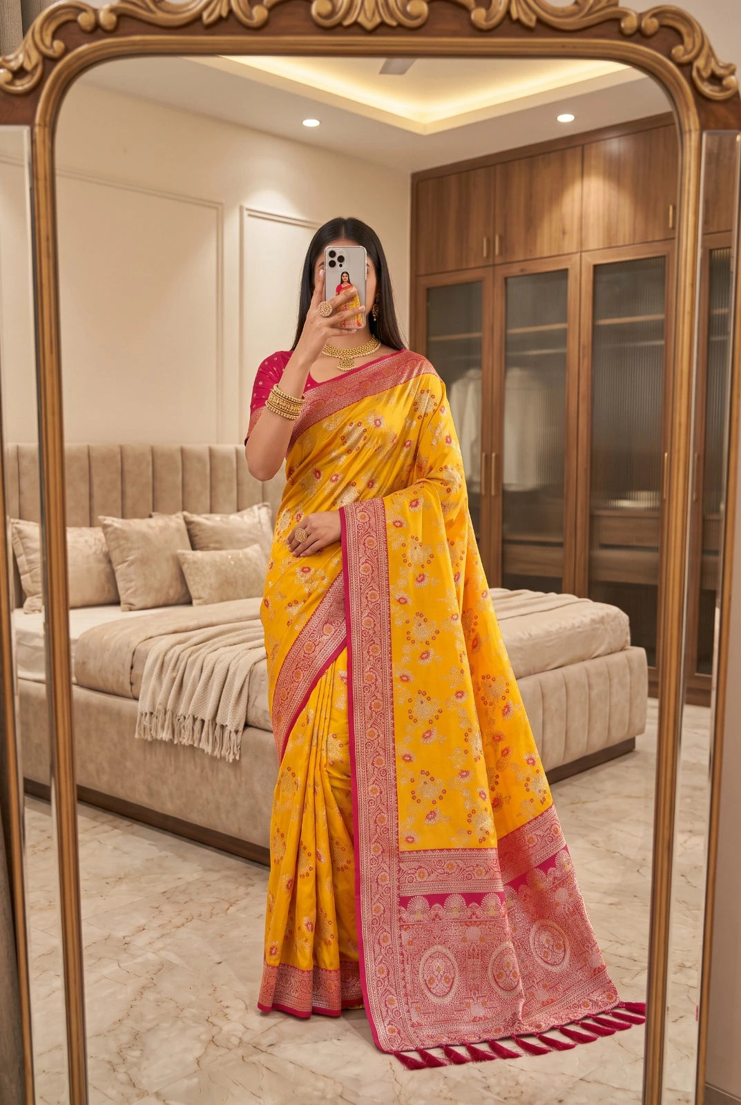 Banarasi Silk Saree with Blouse 6