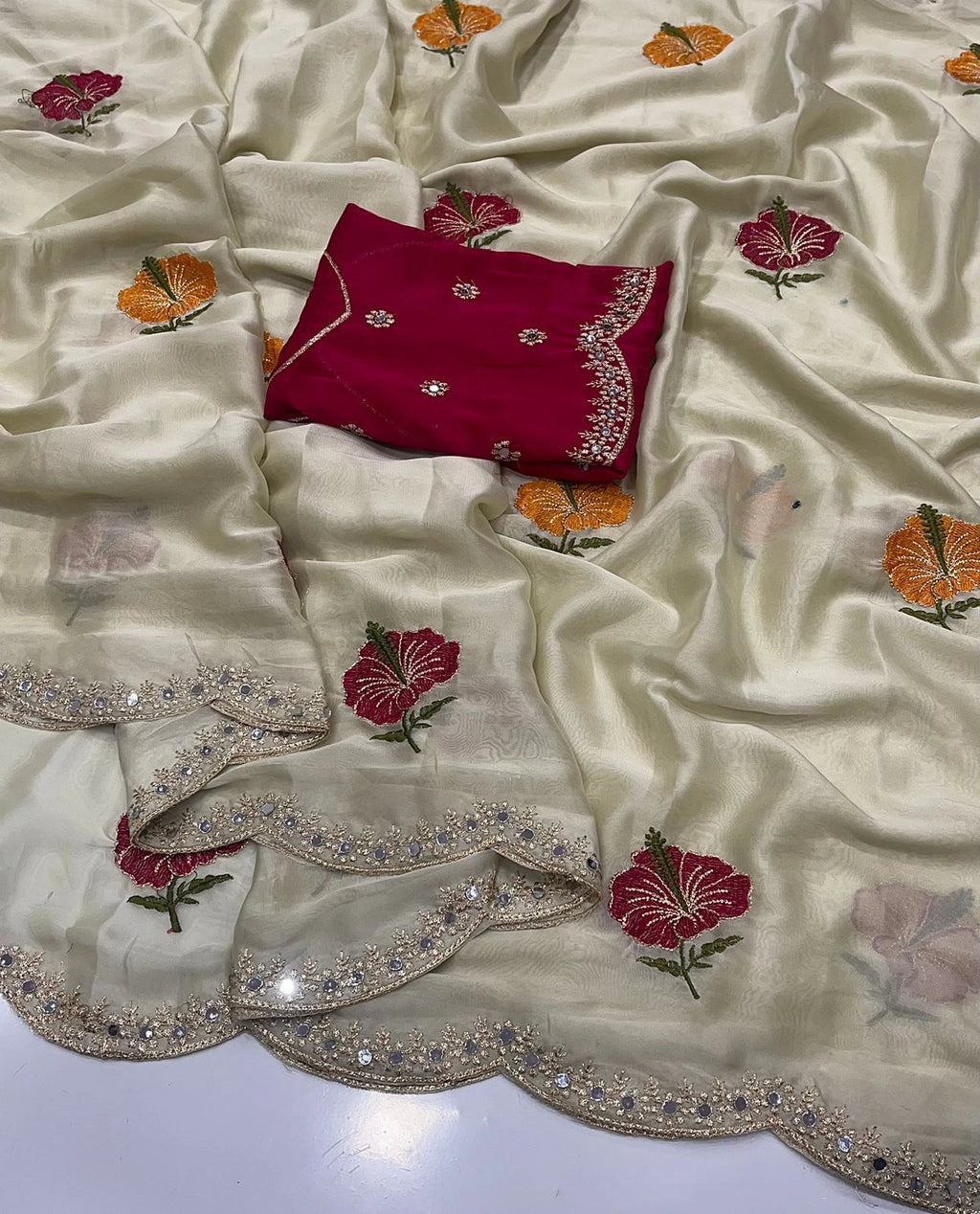 Rangoli Silk Embroidered Saree 5
