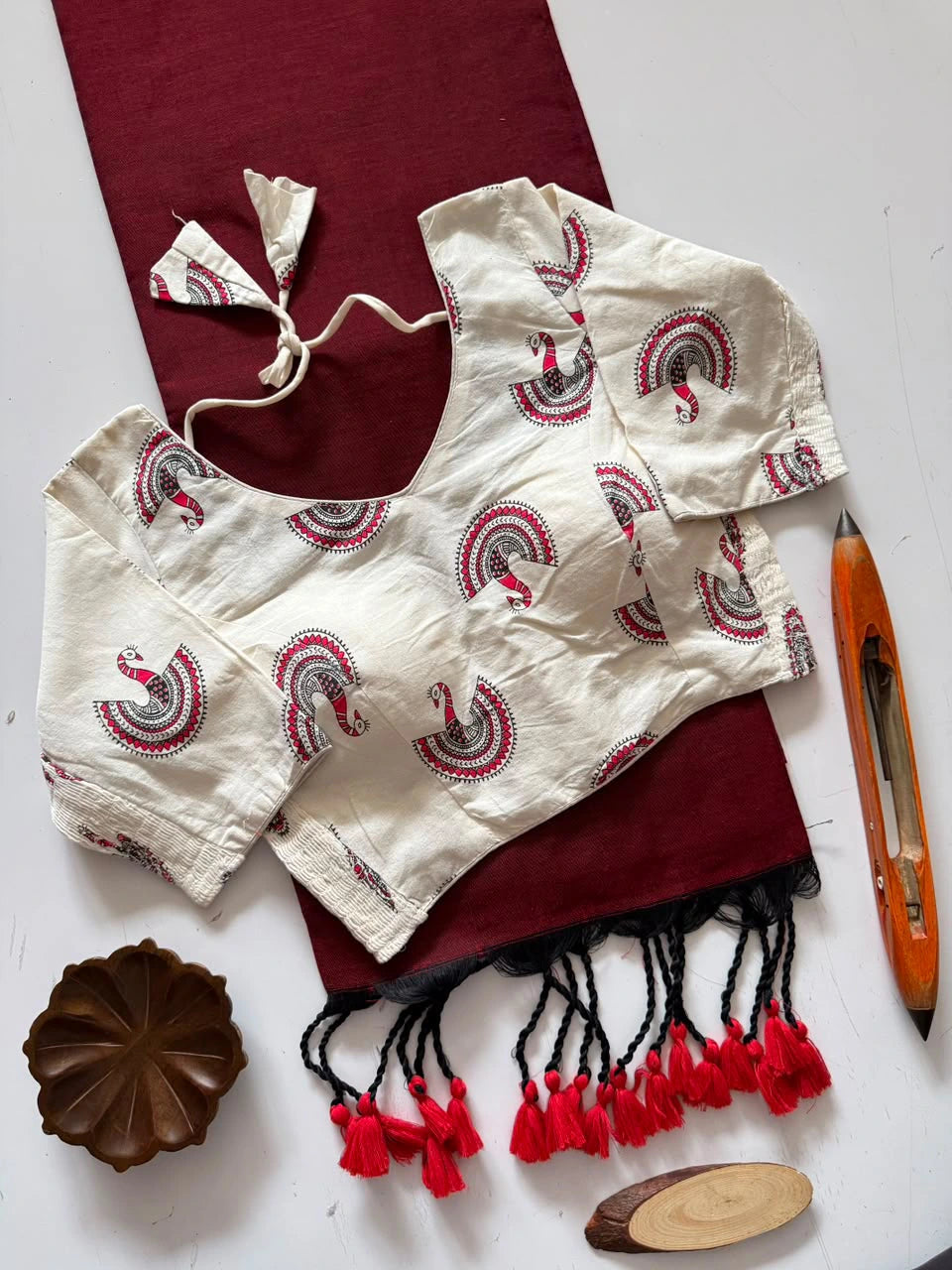 KHADI COTTON with blouse 4
