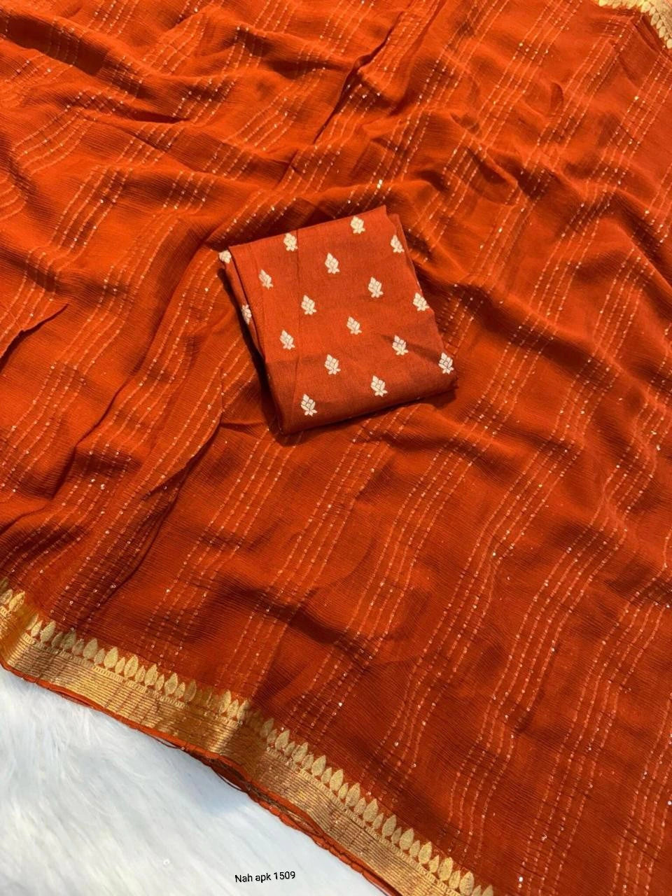 Viscose Georgette Sequence Saree 2