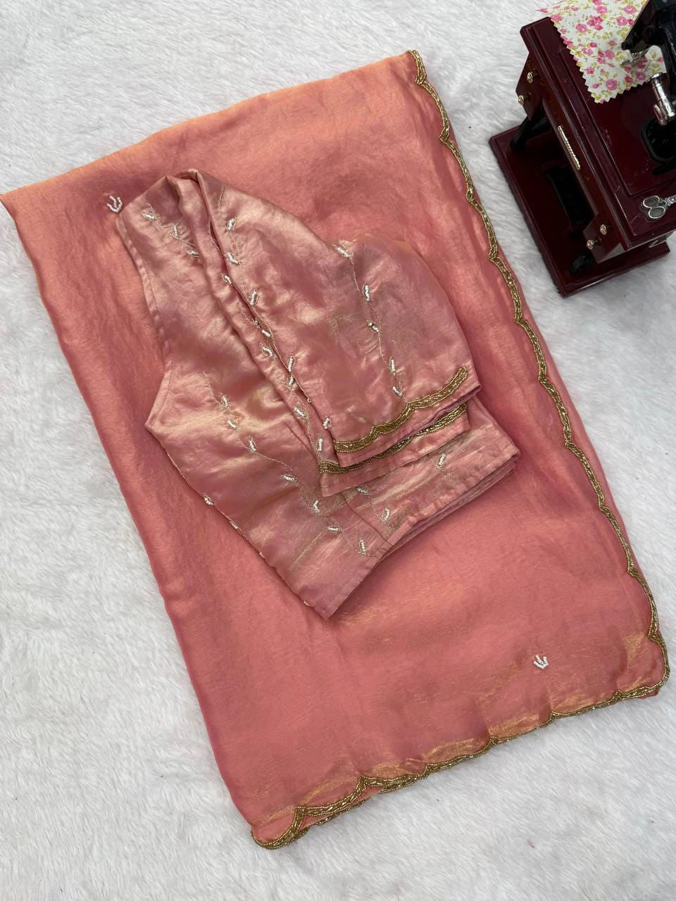 Designer Saree with Hand Work 10