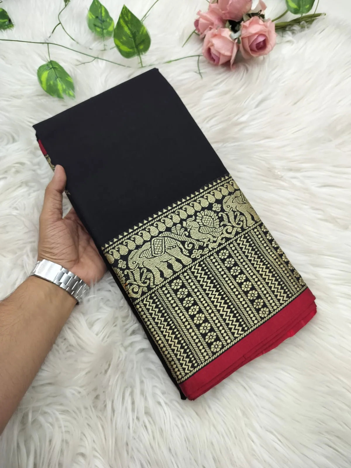 Pure Narayanpet Cotton Saree with Blouse 3