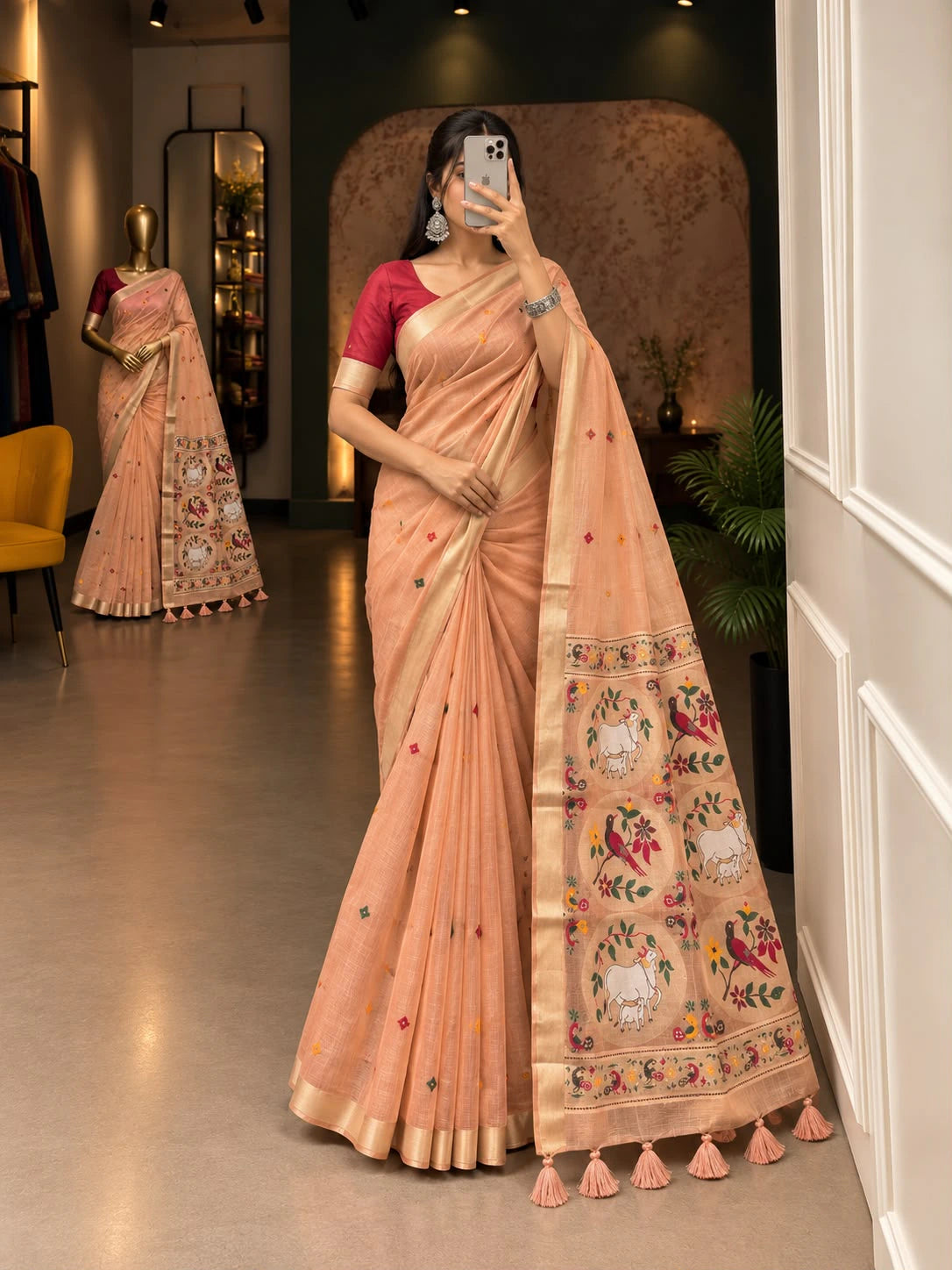 Cotton Zari Woven Saree 3