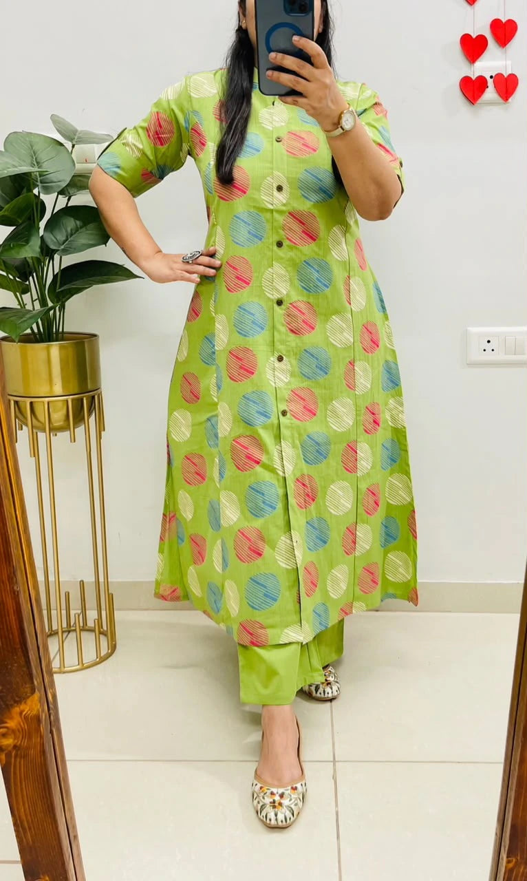 A-Line Kurti Co-Ords Set with Ankle Length Pant 9