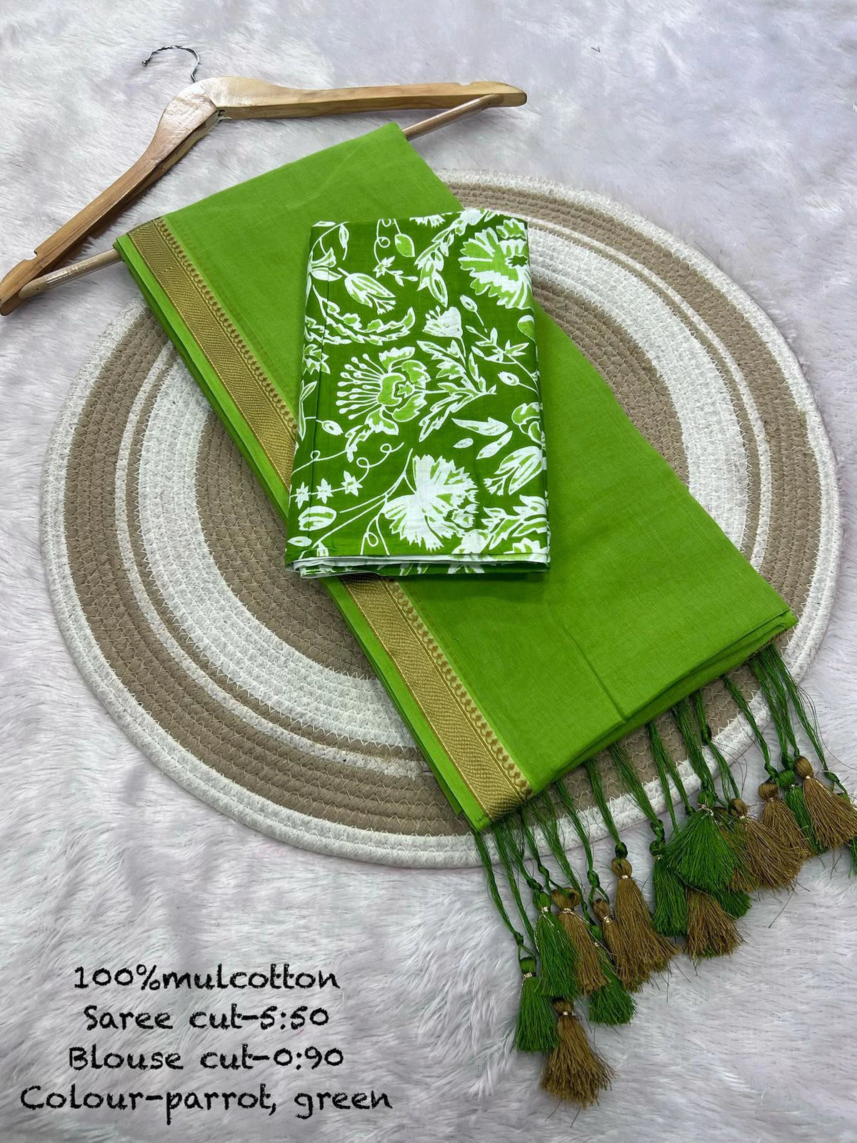 Mul Cotton Saree with Blouse 5