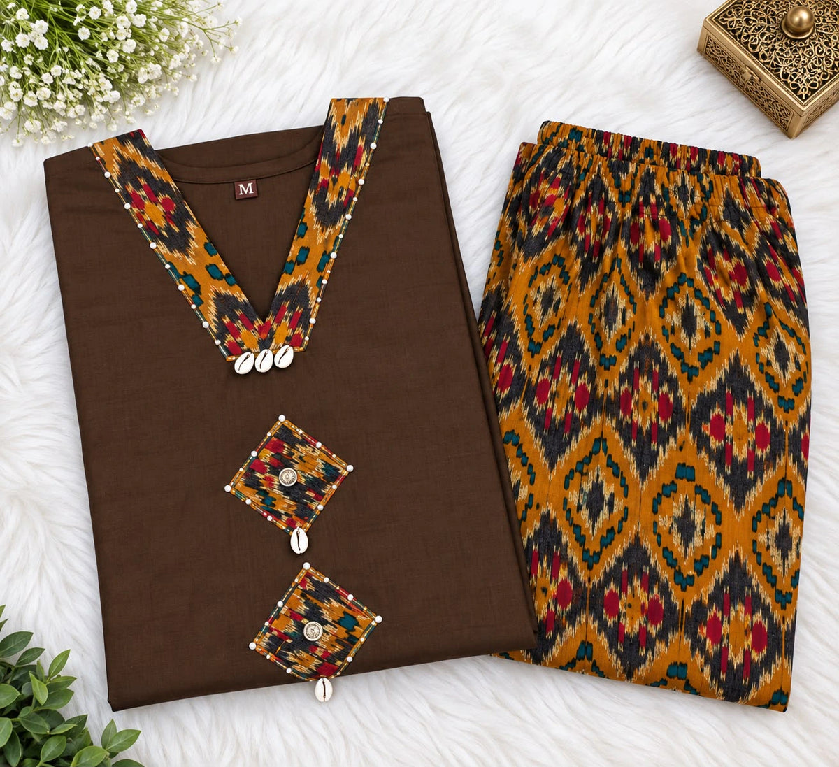 Cotton Ikkat Co-ord Set for Women 8
