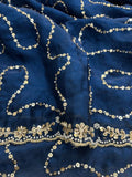 Satin Embellished Saree with Blouse 1
