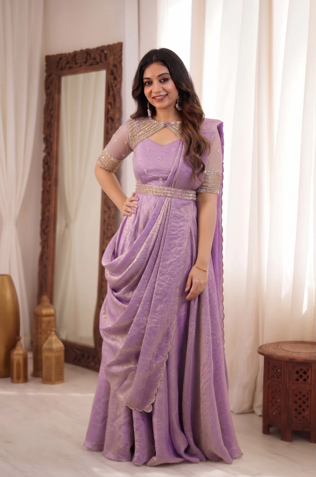 Doremon Crush Gown with Dupatta 1