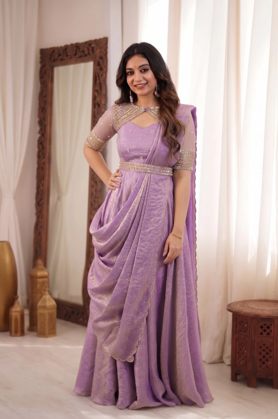 Doremon Crush Gown with Dupatta 1