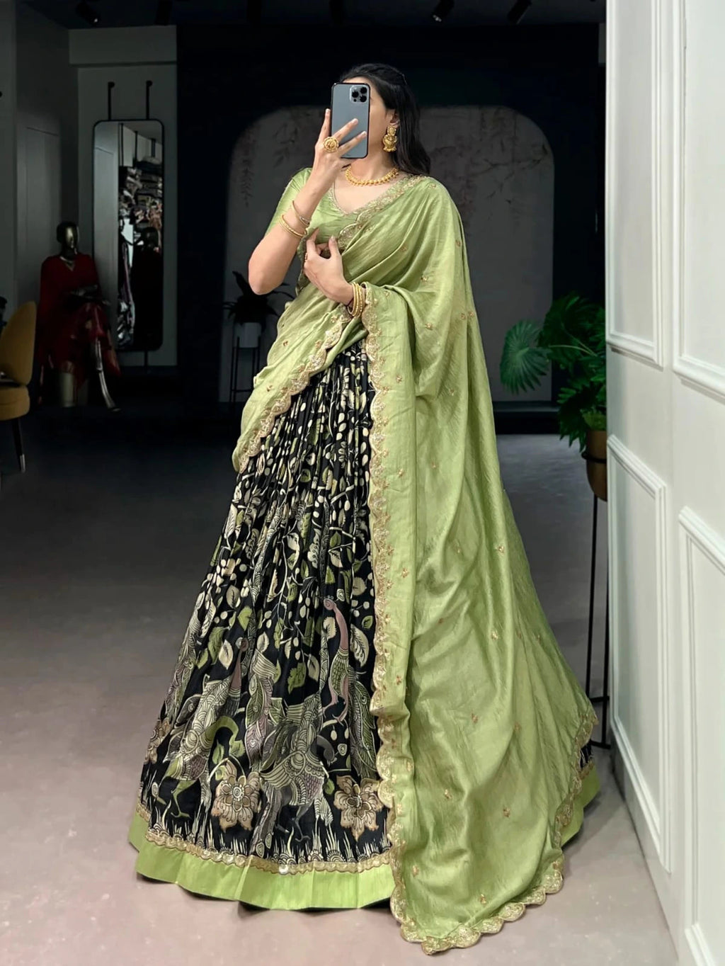 Vichitra Silk Lehenga 6