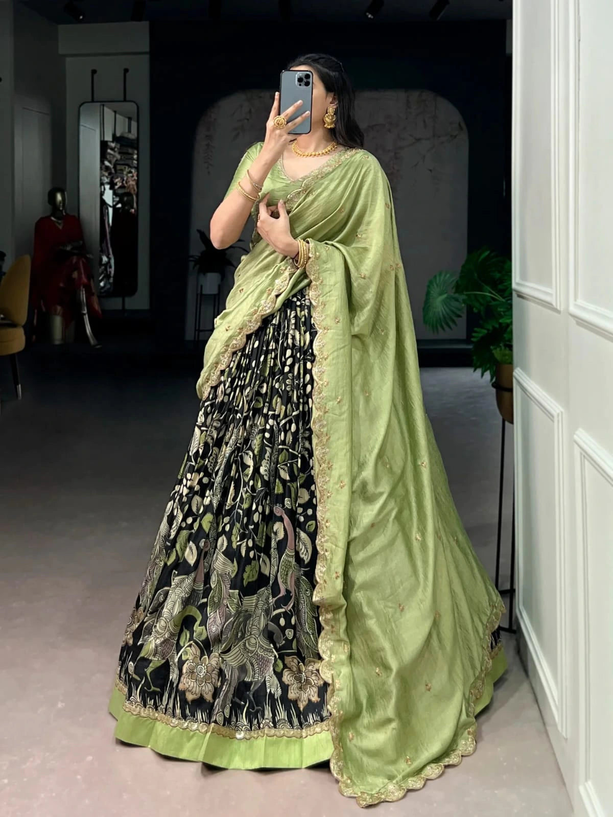 Vichitra Silk Lehenga 6