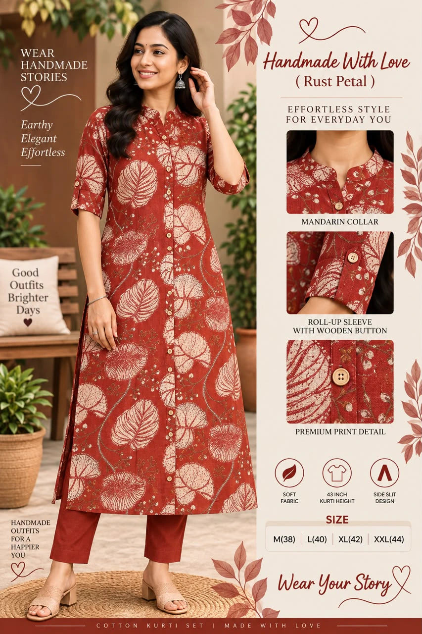 Bamboo Cotton Kurta Set 9